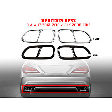 Διπλές μεταλλικές ακροφυσιές εξατμισης για Mercedes CLA W117 SLK - EM11/EM12 - Sellzone.bg Διπλές μεταλλικές ακροφυσιές εξατμισης για Mercedes CLA W117 SLK - EM11/EM12